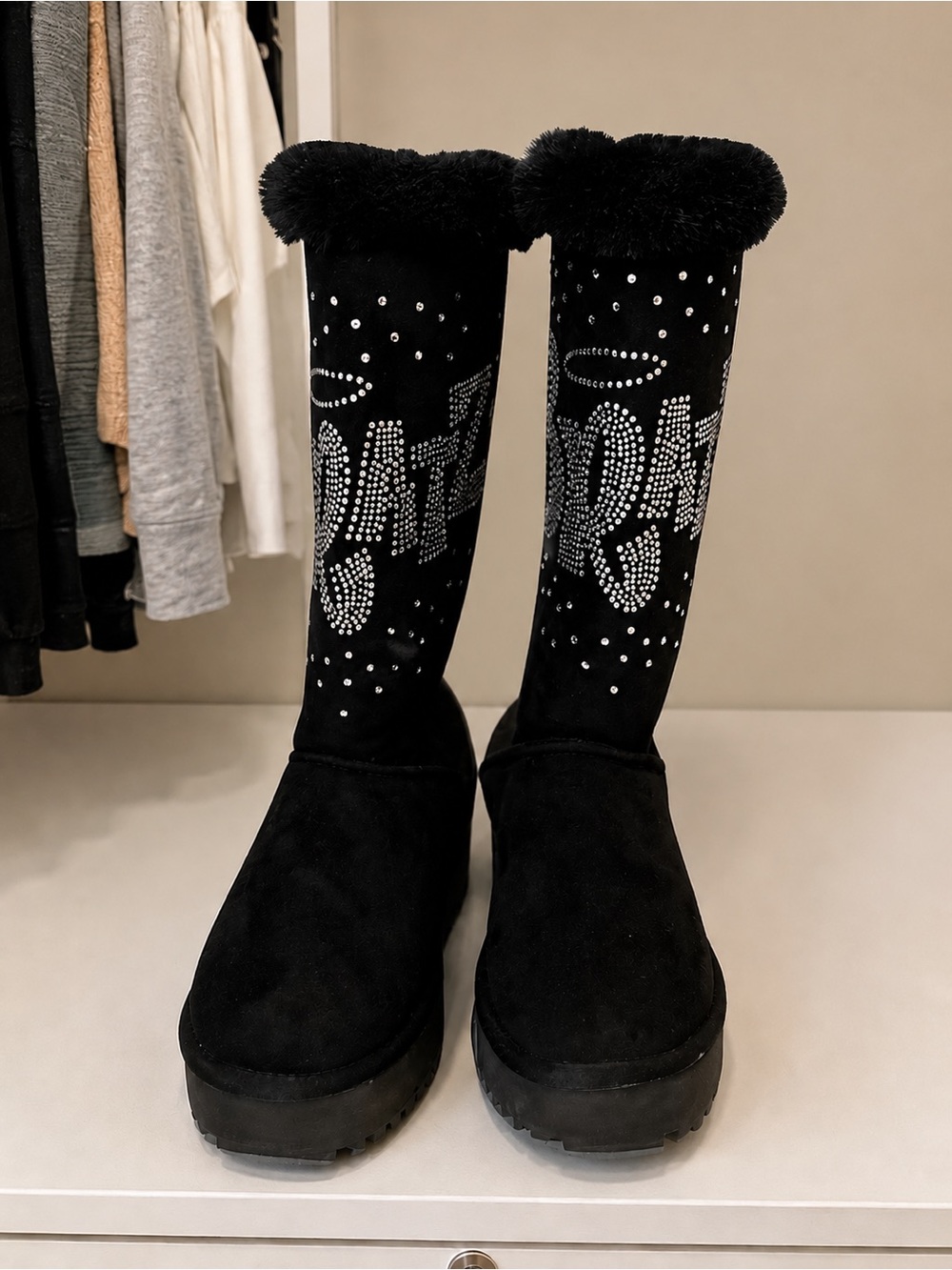Dolls Kill x Bratz Time To Shine Rhinestone Knee High Boots Size 9 NWT